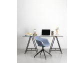 Кресло офисное с обивкой Scab Design Lady B Pop алюминий, технополимер, ткань черный, голубой Фото 5