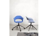 Кресло офисное с обивкой Scab Design Lady B Pop алюминий, технополимер, ткань черный, голубой Фото 6