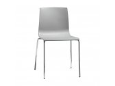 Комплект пластиковых стульев Scab Design Alice Set 2 сталь, технополимер хром, светло-серый Фото 4