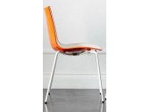 Комплект пластиковых стульев Scab Design Zebra Bicolore 4 legs Set 4 сталь, полимер хром, белый, оранжевый Фото 3