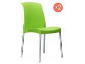 Комплект пластиковых стульев Scab Design Jenny Set 2 анодированный алюминий, полипропилен зеленый Фото 1