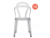 Комплект прозрачных стульев Scab Design Titi Set 4 поликарбонат прозрачный Фото 1