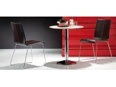 Комплект офисных стульев для переговорных PEDRALI Kuadra Set 4 металл, кожа темно-рыжий Фото 8