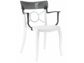 Кресло пластиковое PAPATYA Opera-K полипропилен, стекловолокно, поликарбонат белый, дымчатый Фото 1