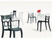 Кресло пластиковое PAPATYA Opera-K полипропилен, стекловолокно, поликарбонат черный, прозрачный Фото 4