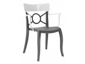 Кресло пластиковое PAPATYA Opera-K полипропилен, стекловолокно, поликарбонат антрацит, белый Фото 1