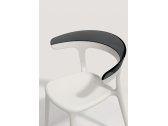 Кресло пластиковое PAPATYA Luna стеклопластик, пластик белый, черный Фото 4