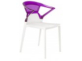 Кресло пластиковое PAPATYA Ego-K стеклопластик, пластик белый, фиолетовый Фото 1