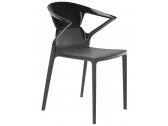 Кресло пластиковое PAPATYA Ego-K полипропилен, стекловолокно, поликарбонат антрацит, черный Фото 1