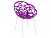 Кресло прозрачное PAPATYA Flora полипропилен, стекловолокно, поликарбонат фиолетовый Фото 1