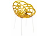 Кресло прозрачное PAPATYA Flora стеклопластик, пластик светло-оранжевый Фото 1