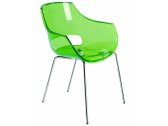 Кресло прозрачное PAPATYA Opal ML сталь, поликарбонат зеленый Фото 1