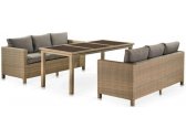 Комплект плетеной мебели Afina T365/S65B-W65 Light Brown искусственный ротанг, сталь светло-коричневый Фото 1
