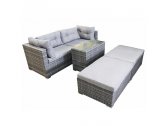 Комплект лаунж мебели Ecodesign алюминий, искусственный ротанг серый меланж Фото 3