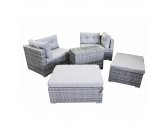 Комплект лаунж мебели Ecodesign алюминий, искусственный ротанг серый меланж Фото 4