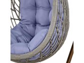Кресло плетеное подвесное Afina N886-W70 Light Grey искусственный ротанг, сталь светло-серый, синий Фото 2