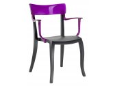 Кресло пластиковое PAPATYA Hera-K стеклопластик, пластик антрацит, фиолетовый Фото 1