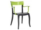 Кресло пластиковое PAPATYA Hera-K стеклопластик, пластик антрацит, зеленый Фото 1