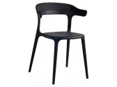 Кресло пластиковое PAPATYA Luna Stripe полипропилен, стекловолокно черный Фото 1