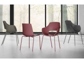 Кресло пластиковое PAPATYA Opal ML Pro сталь, стеклопластик кирпично-красный Фото 2