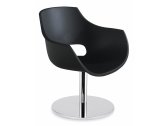 Кресло вращающееся PAPATYA Opal-M сталь, пластик черный Фото 1