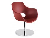Кресло вращающееся PAPATYA Opal-M сталь, пластик кирпично-красный Фото 1