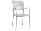 Кресло пластиковое PAPATYA Karea алюминий, стеклопластик белый Фото 1