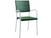 Кресло пластиковое PAPATYA Karea алюминий, полипропилен, стекловолокно темно-зеленый Фото 1
