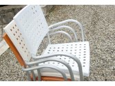 Кресло пластиковое PAPATYA Karea алюминий, стеклопластик темно-оранжевый Фото 6