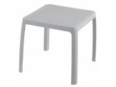 Столик пластиковый для шезлонга PAPATYA Wave Side Table стеклопластик белый Фото 1